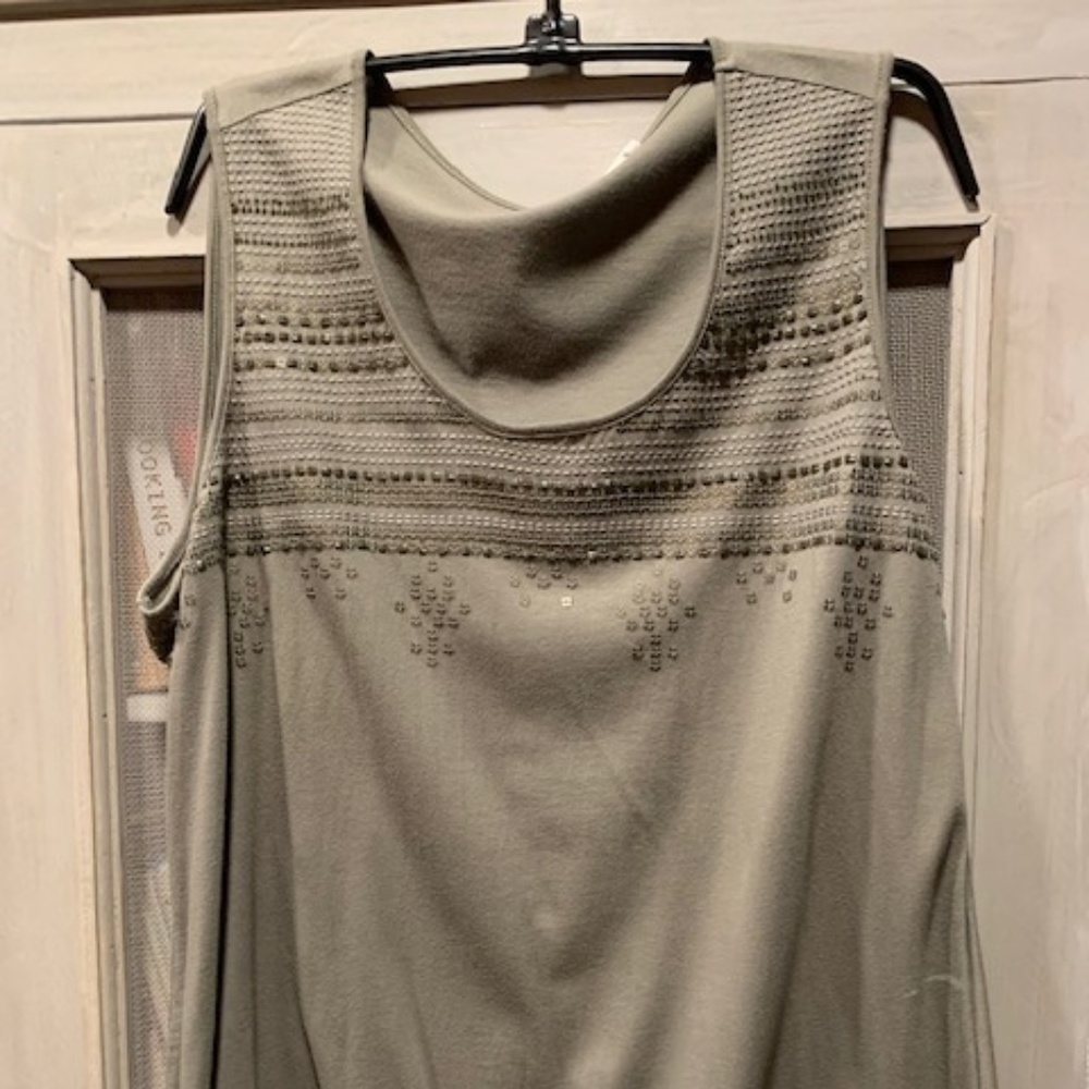 Chico's Sleeveless Embroidered/Sequined Top